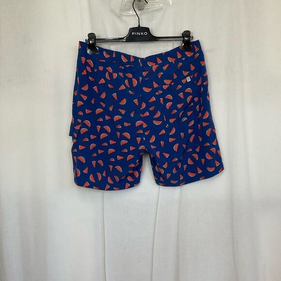 Sovereign Code Men’s Tropical Watermelon Print Blue Red Swim Trunks Size Medium - Picture 8 of 16